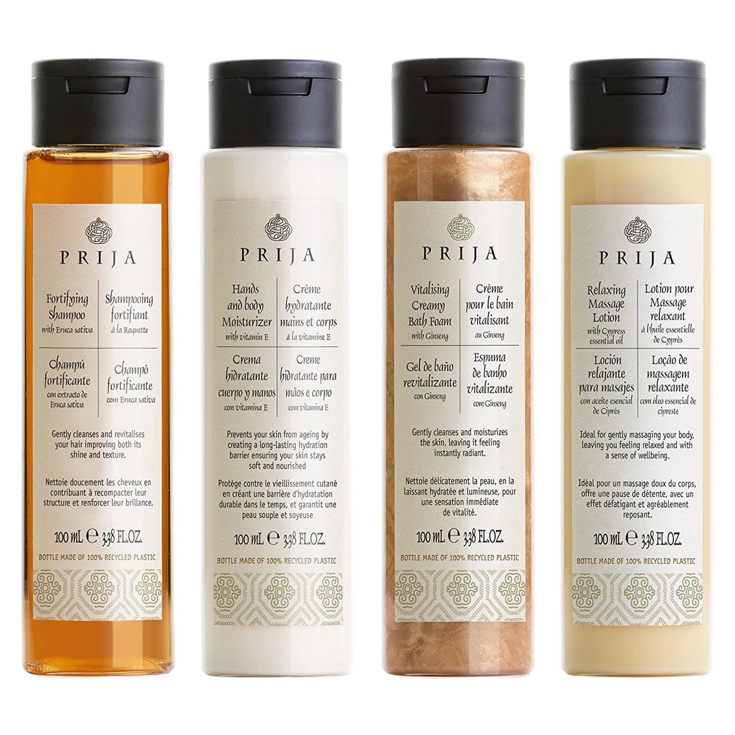 sarcia.eu Prija Travel Set - Shampoo, Lotion, Bath Foam and Moisturiser 100 ml (Travel Set), ‎travel