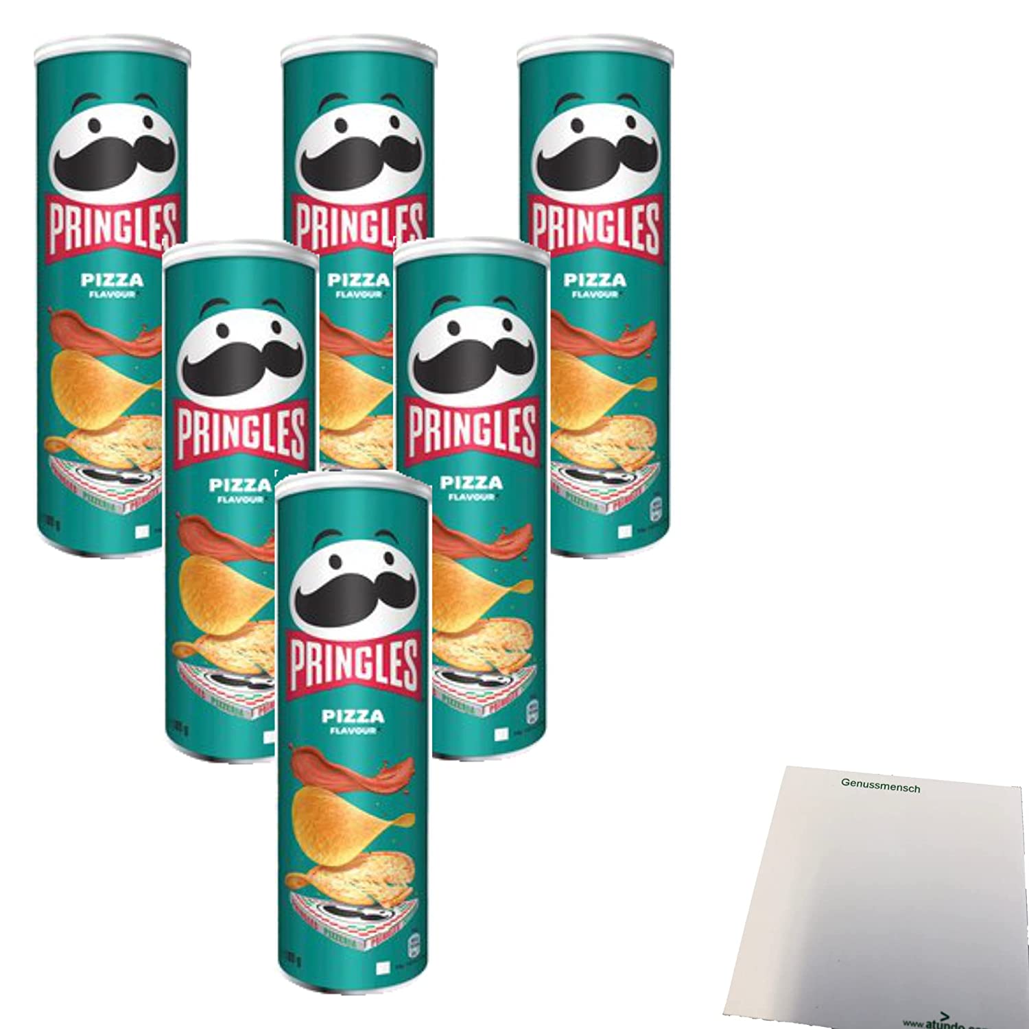 Pringles Pizza Flavour 6er Pack (6x185g Packung) + usy Block