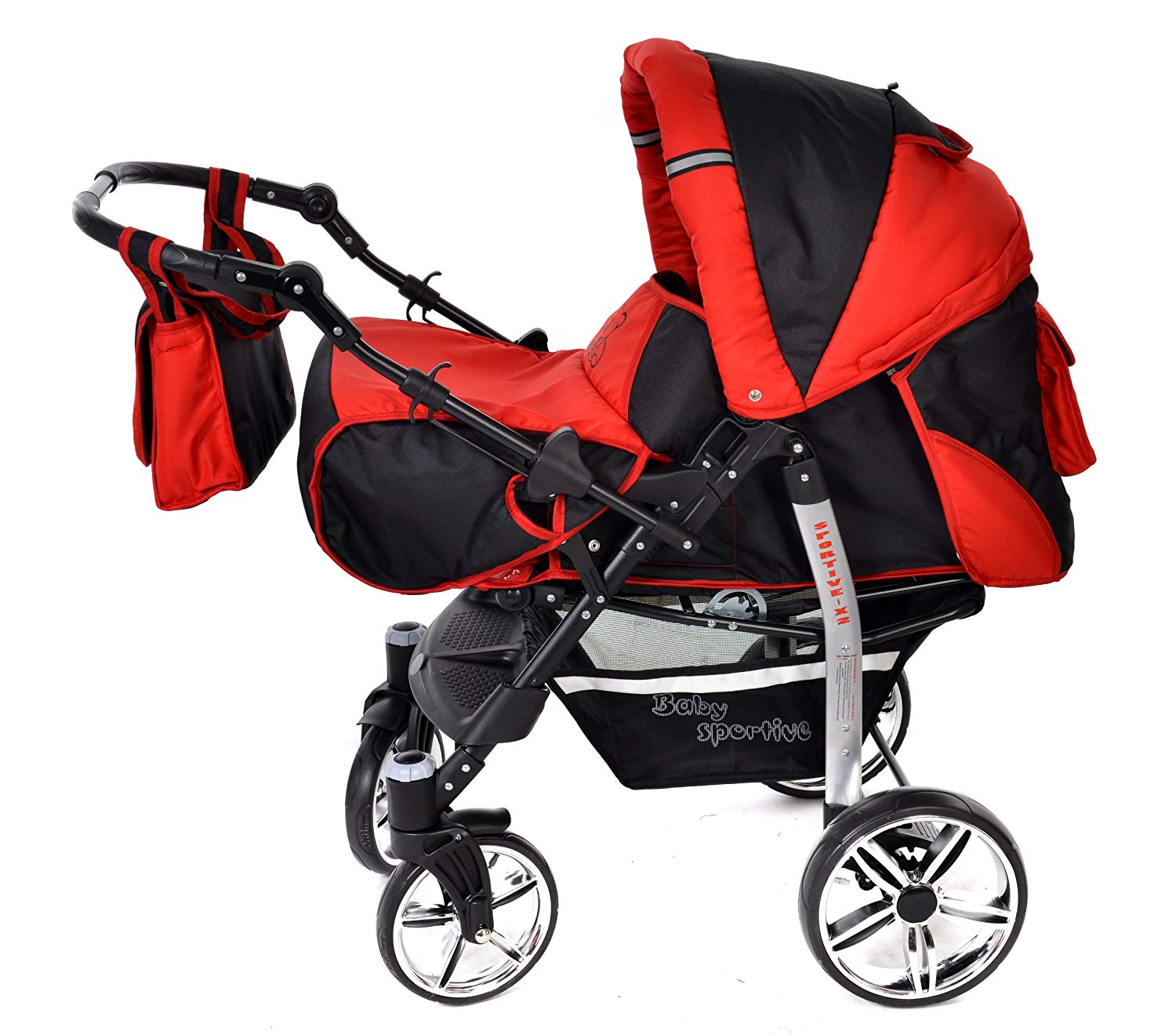 You and Baby SPORTIV-X2 Kombi-Kinderwagen 3in1 | mit Zubehör | für Kinder ab der Geburt bis 3 Jahre | Gewicht 13 kg | Faltmaß mit Rädern B99 x T60 x H61