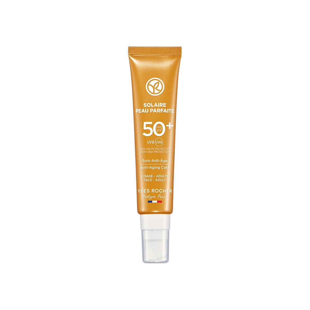 Yves Rocher SOLAIRE PEAU PARFAITE Anti-Age Cream SPF 50, 1 x Tube with Dispenser 40 ml
