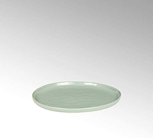 Lambert Piana Plate, Round, Stoneware, Celadon, Diameter 21.5 cm