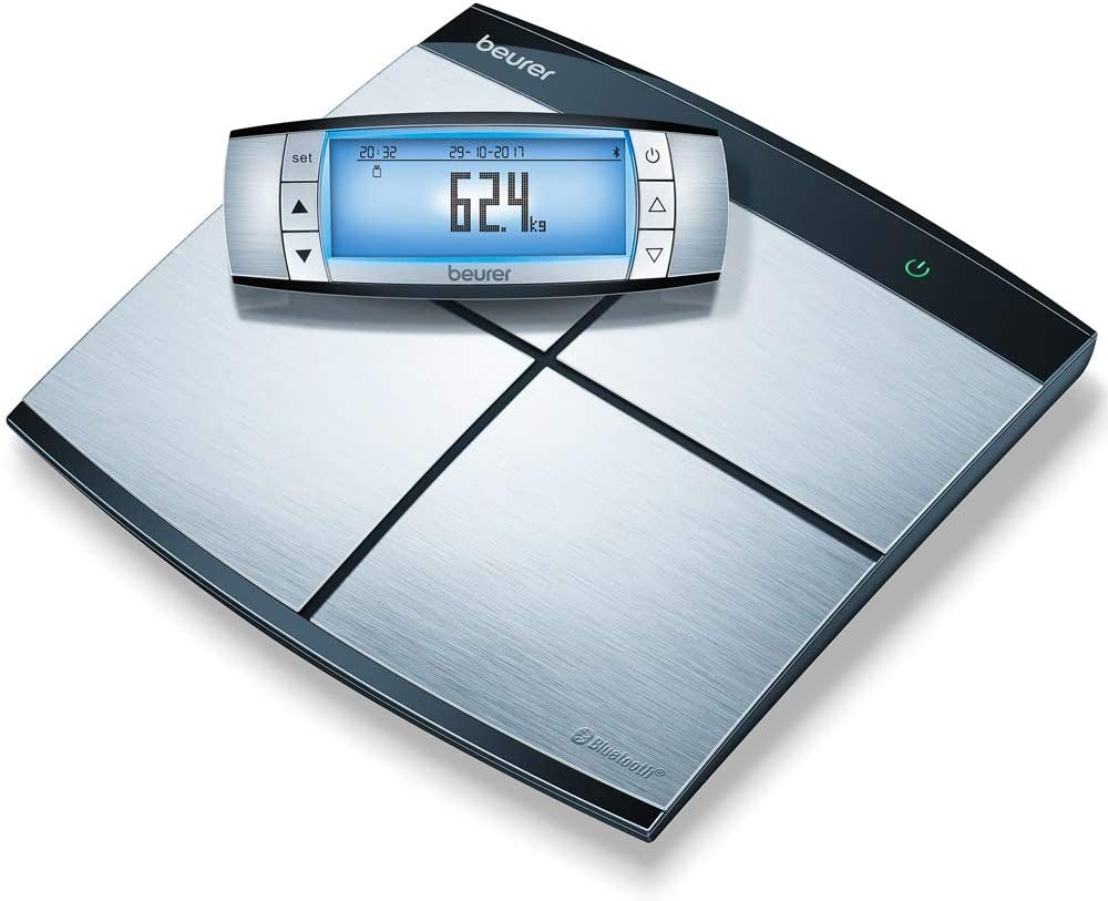 Beurer BF 1000 SuperPrecision Diagnostic Scale, Precise Personal Scales for Full Body Analysis with App, Measurement of Visceral Fat Percentage, Separate Display of Individual Body Parts