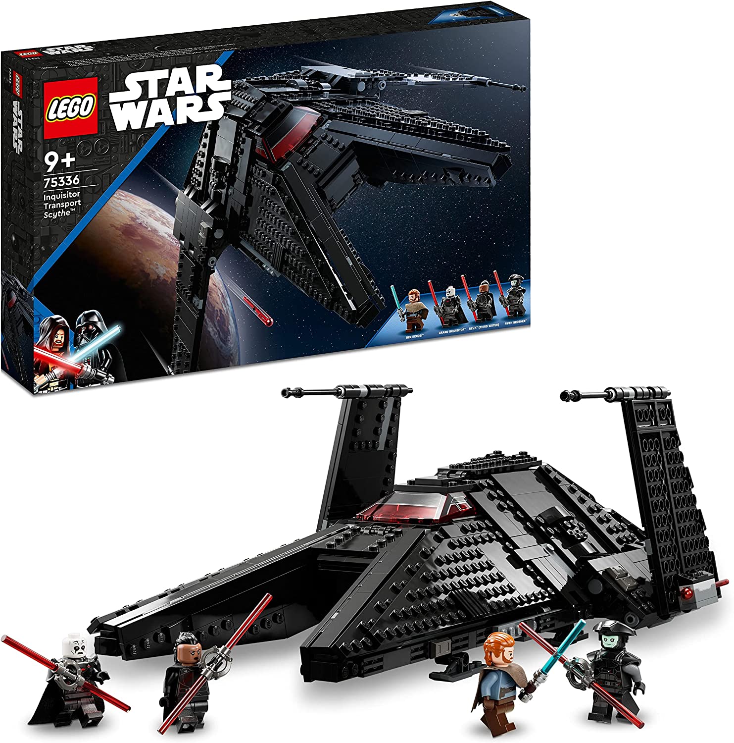 LEGO 75336 Star Wars The Scythe Transport Ship of the Grand Inquisitor, Toy Spaceship with 2 Shooters, Ben Kenobi Mini Figure and Lightsabers, Obi-Wan Kenobi Set