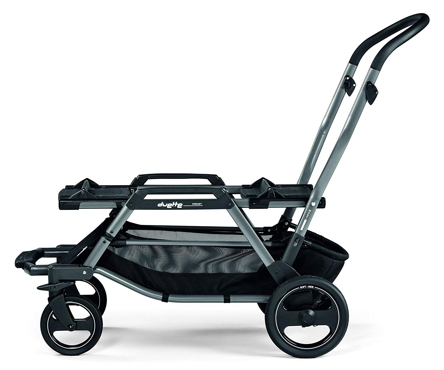 Peg Perego Duette Piroet Trolley for Jet – Lower Frame for Twin Pushchair Black