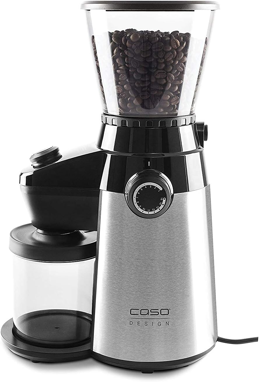 Caso Barista Flavour, Electric Design Coffee Grinder, Adjustable Grinding Level in 15 Levels, Conical Grinder Made of Robust Stainless Steel, Aromatic, For Perfect Coffee and Espresso, 23.50 x 15.50 X