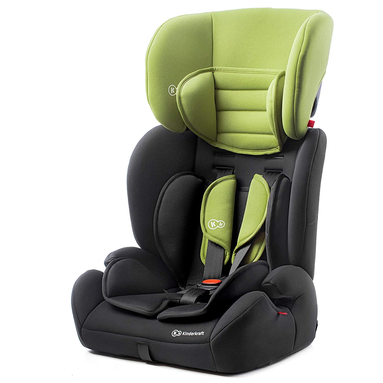 Kinderkraft Concept Children\'s Car Seat Group 1/2/3 9-36 kg 5-Point Safety Belt Adjustable Headrest ECE R44/04 Green