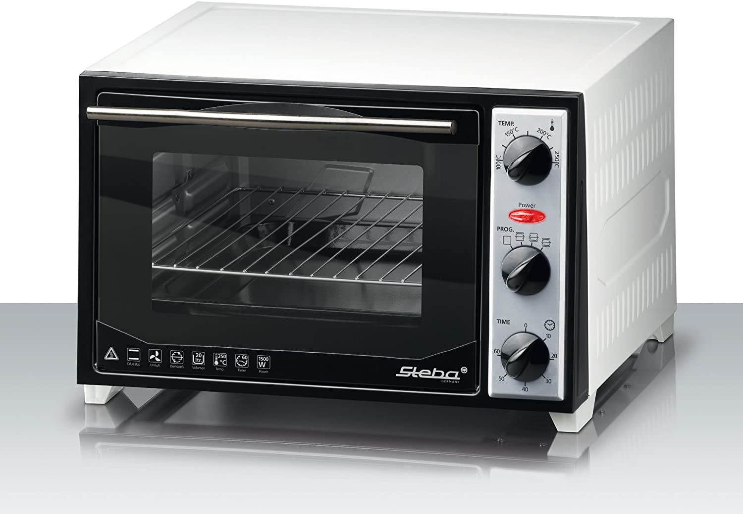 Steba KB 27 U.2 Grill and Bake Oven, 1500 W, Black/White