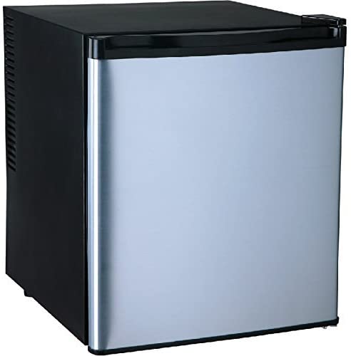 Syntrox Germany A+ Silver/Black 55 Litre Low Noise 25 dB Mini Fridge, Quiet Hotel Refrigerator