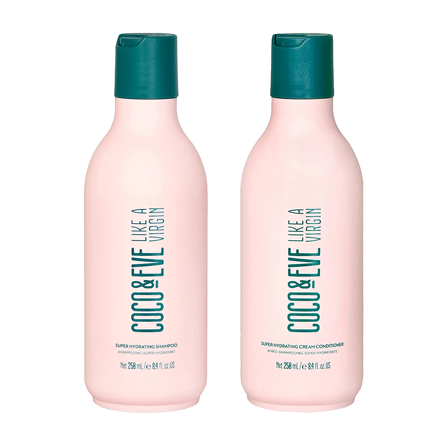 Coco & Eve Like A Virgin - Moisturising Shampoo & Conditioner - Natural Hair Care without Sulfates, with Argan, Coconut and Avocado Oil - for Dry, Damaged & Coloured Hair - 250 ml