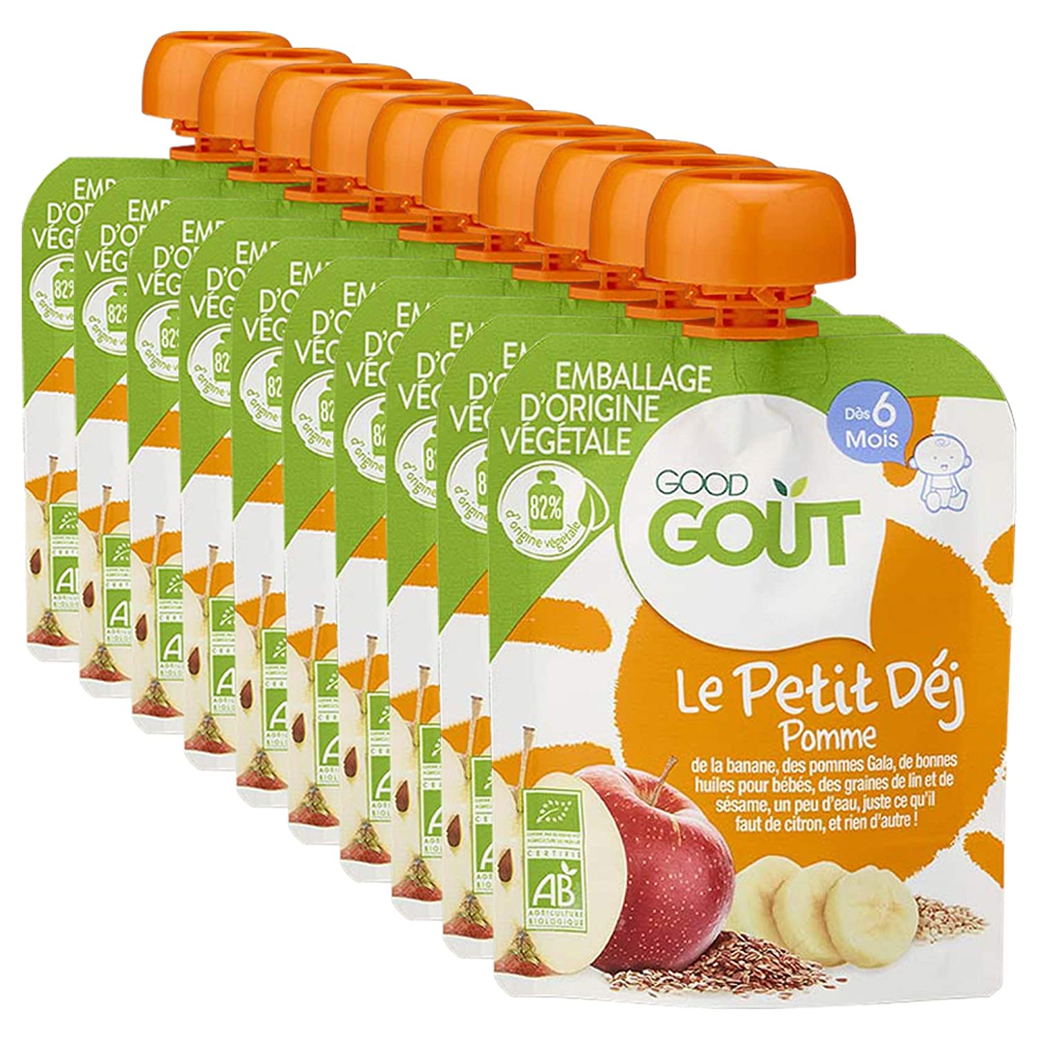 Good Goût Bio Apfelfrühstücksflasche ab 6 Monaten, 70 g