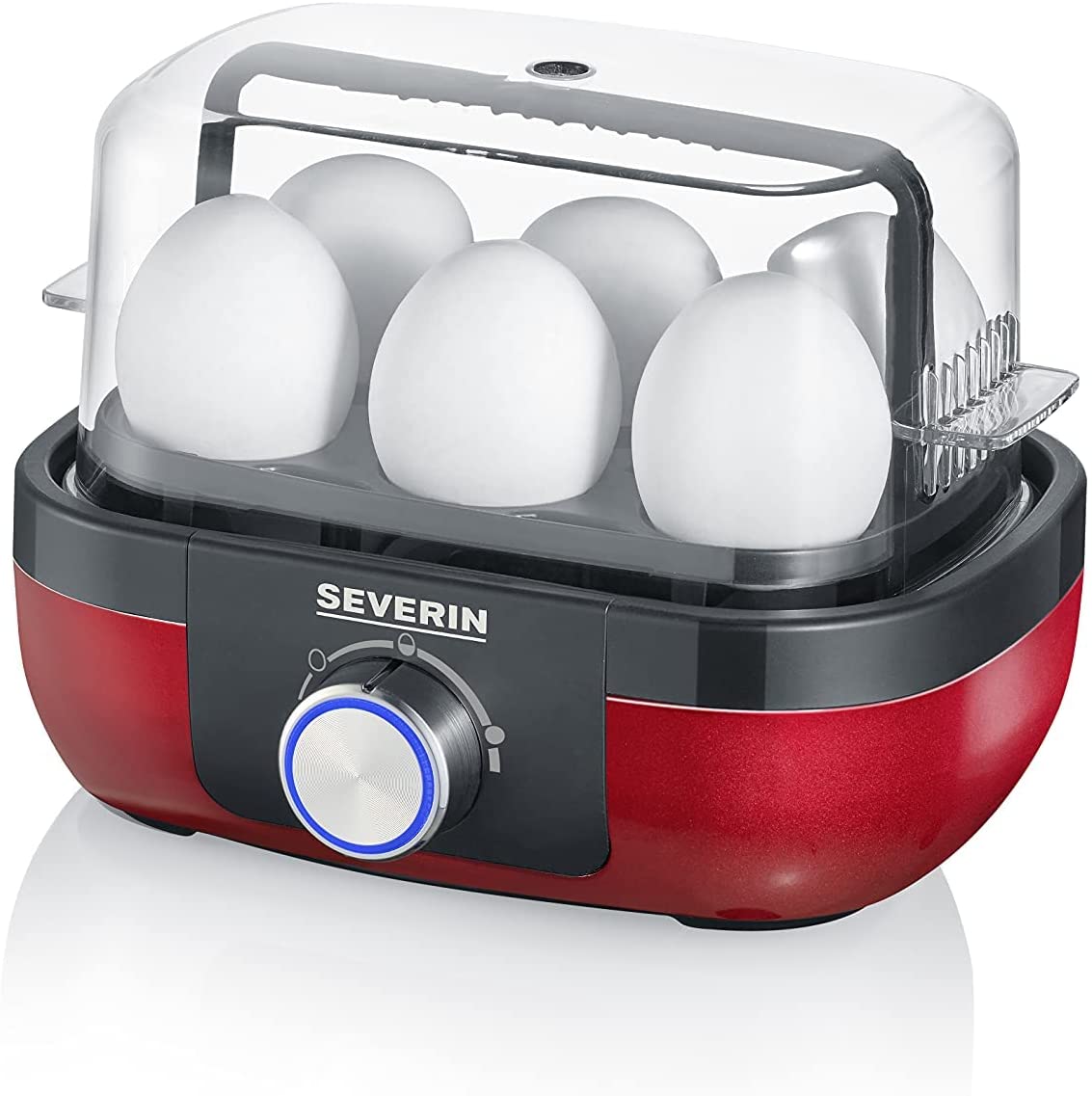 SEVERIN Egg Boiler for 6 Eggs with Electronic Cooking Time Monitoring, Incl