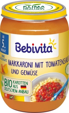 Macaroni with tomato sauce and vegetables, from the 5th month, 190 g