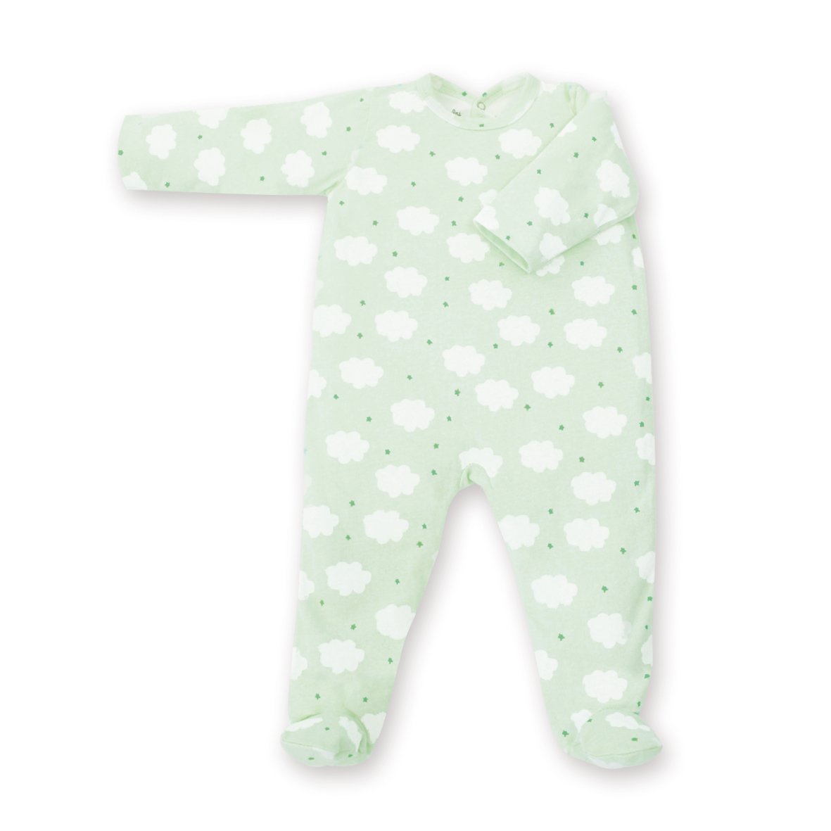 Bemini by Baby Boum 563MILK278JP Sleepsuit 3-9 months Jersey Cotton 78 Mint