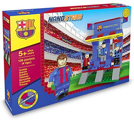 FC Barcelona Stand Lego Official Football 126 Pieces + 4 characters – Compa