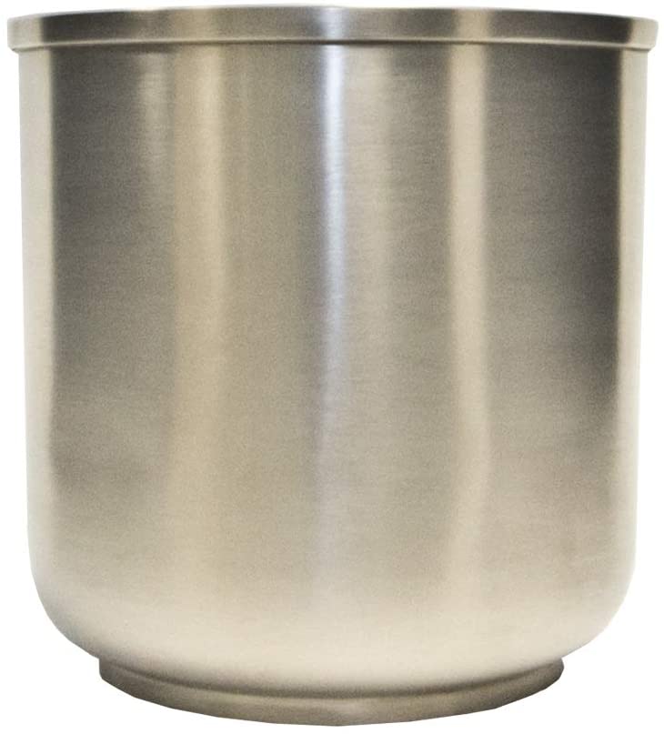 Varia Living Round Planter Metal Silver Flower Pot Cylindrical Plant Pot In