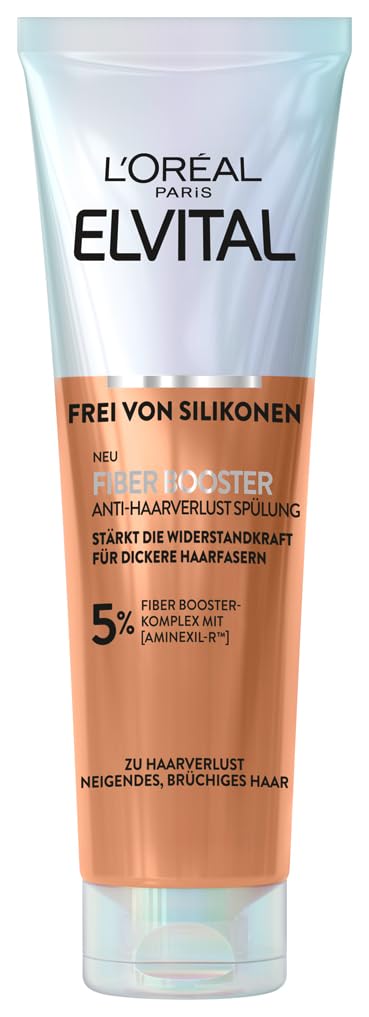 L\'Oréal Paris Fiber Booster Anti-Hair Loss Conditioner, Conditioner Against Hair Loss, For Thicker & Stronger Hair, Strengthens Hair Fibers, Less Hair Breakage, Against Hair Loss, Elvital 150 ml