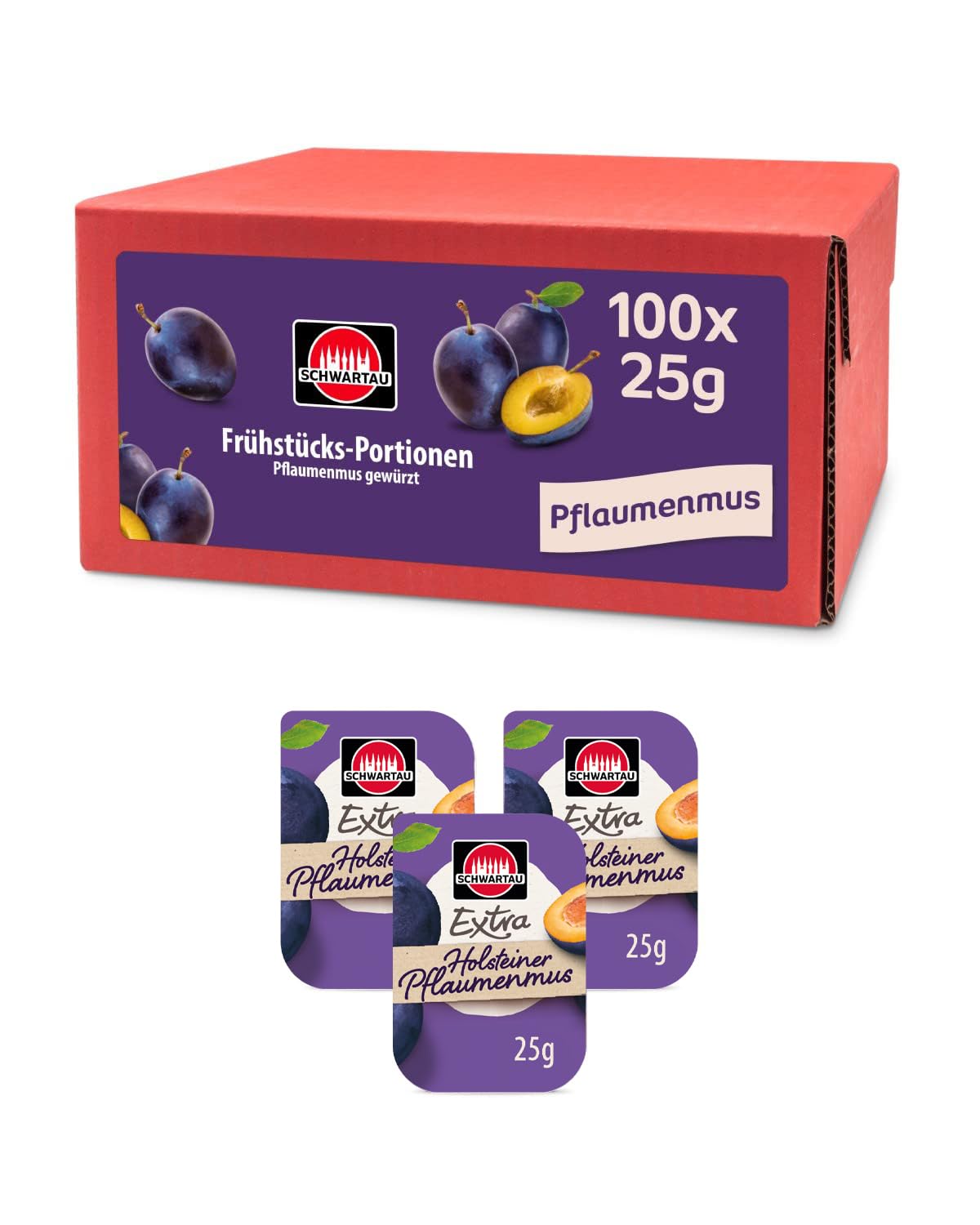 Extra Plum Jam Portions Large Pack 100 x 25 g