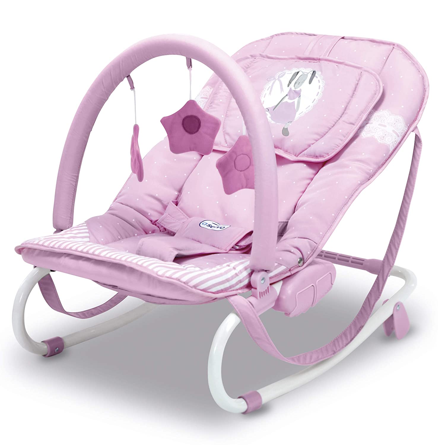 Asalvo 16904 Baby Bouncer Relax Rabbit Pink