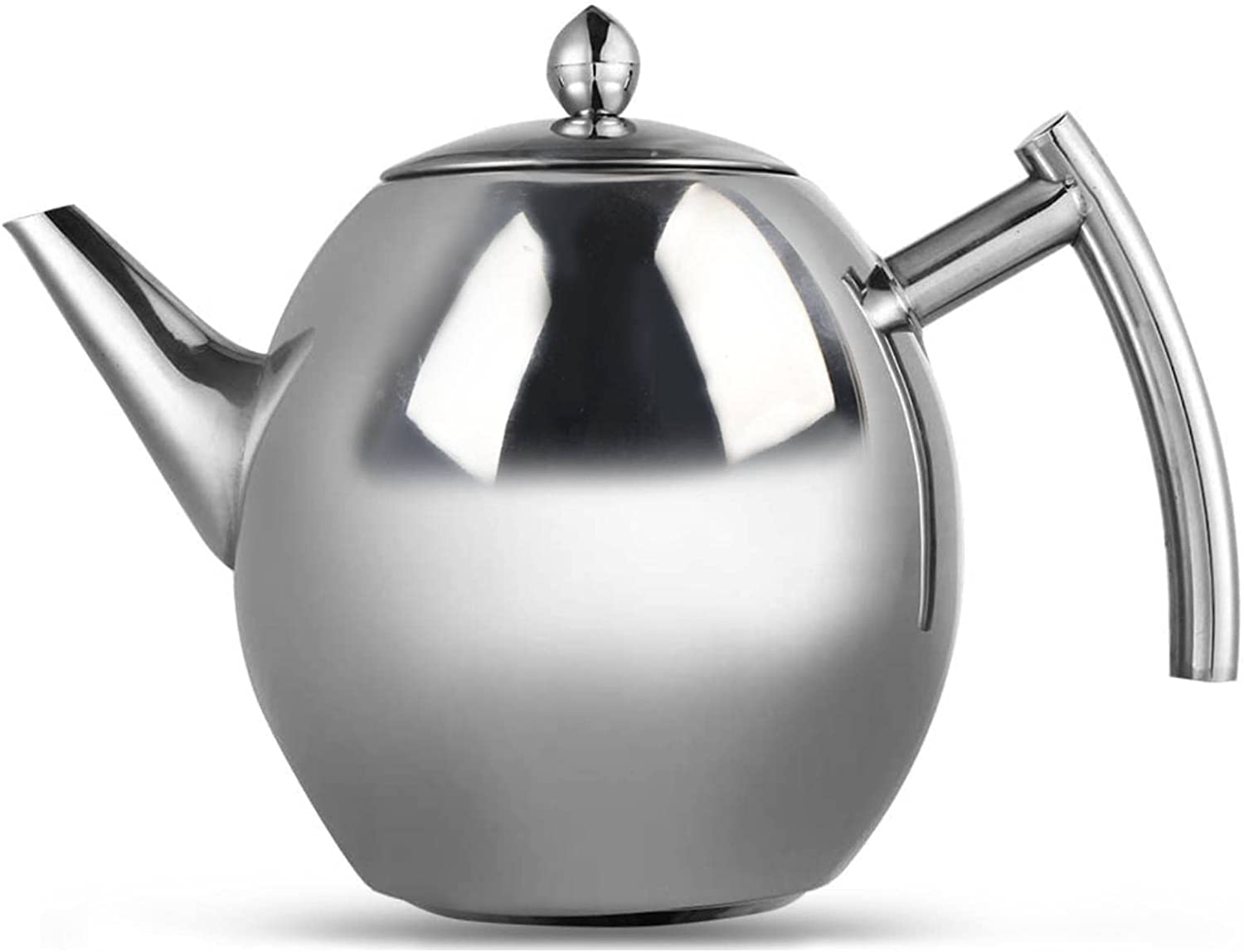 Garsent Stainless Steel Teapot with Strainer, Small Coffee Teapot with Tea Strainer for Home Hotel