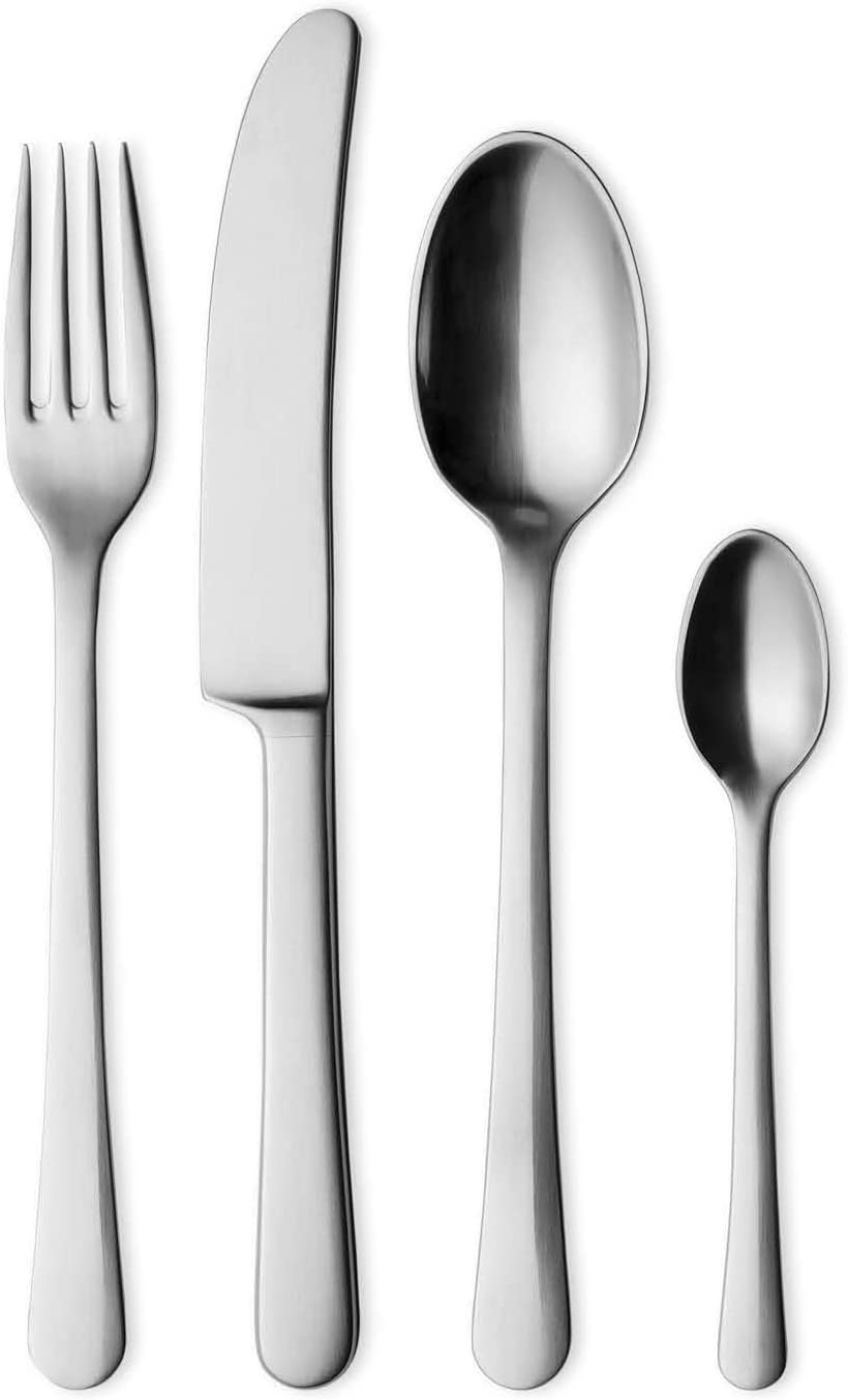 Georg Jensen GJ 283300 cutlery set matt, 24 pieces, stainless steel, 4.3 x 53.8 x 37 cm