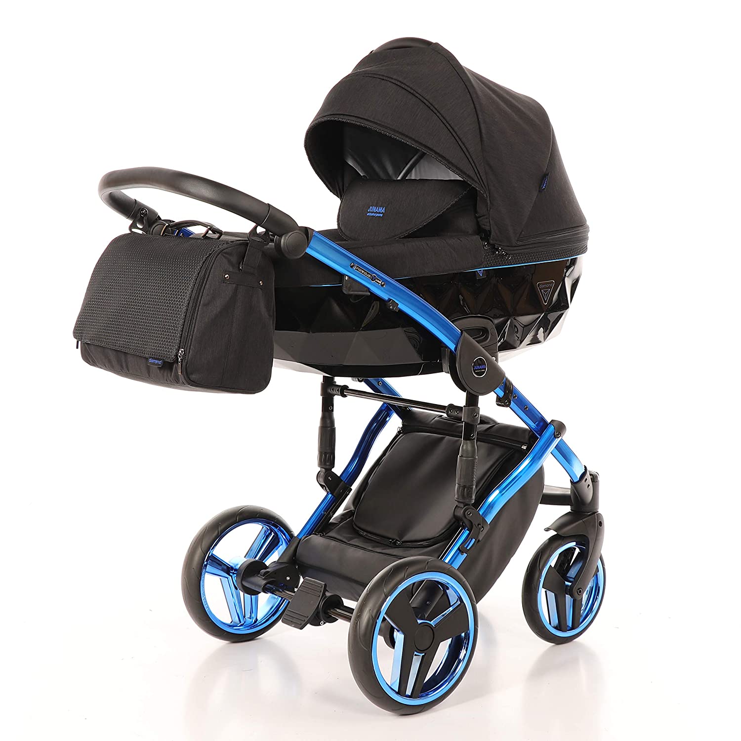 Children\'s Pram Set JUNAMA DIAMOND INDIVIDUAL Baby Pram Buggy Baby Seat + Accessories.