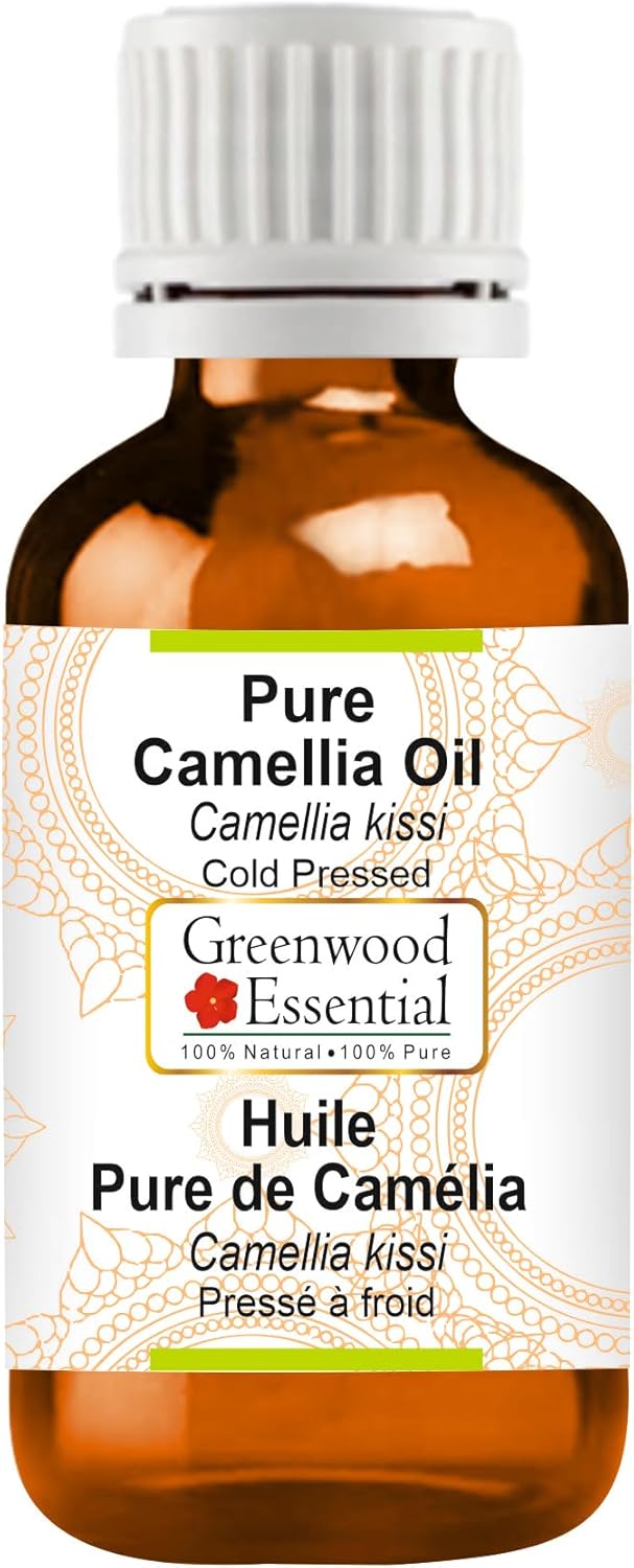 Greenwood Essential Natural Pure Camellia Oil (Camellia kissi) Cold Pressed 15 ml (0.50 oz)