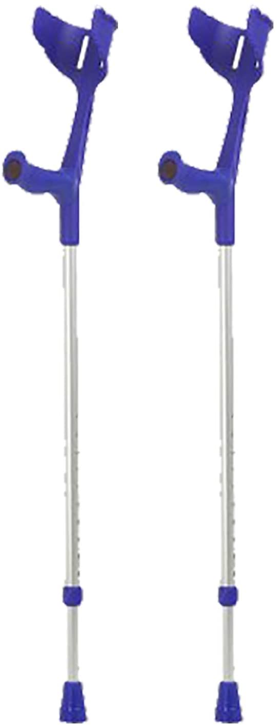 Rebotec Soft Grip Pair Of Walking Aids Forearm Crutches Blue