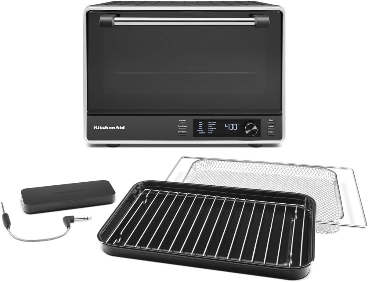 Kitchenaid KCO224BM Double Convection Oven with Air Fryer and Temperatinate