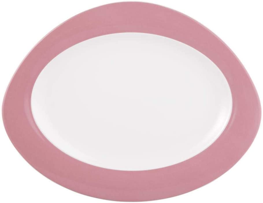 Seltmann Trio Cameo Pink Porcelain Oval Plate 31 cm