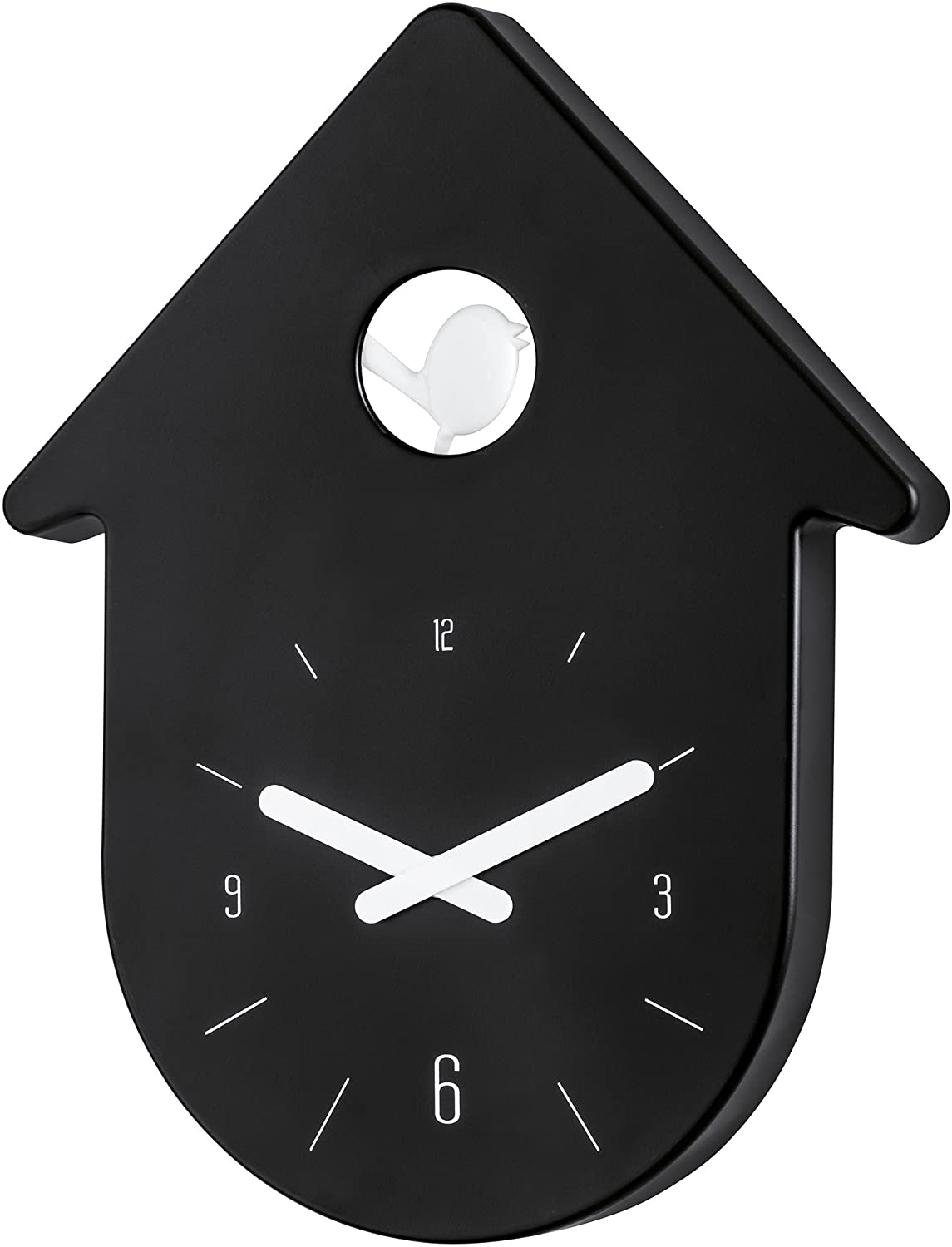 Koziol Wall Clock Toc-Toc Black