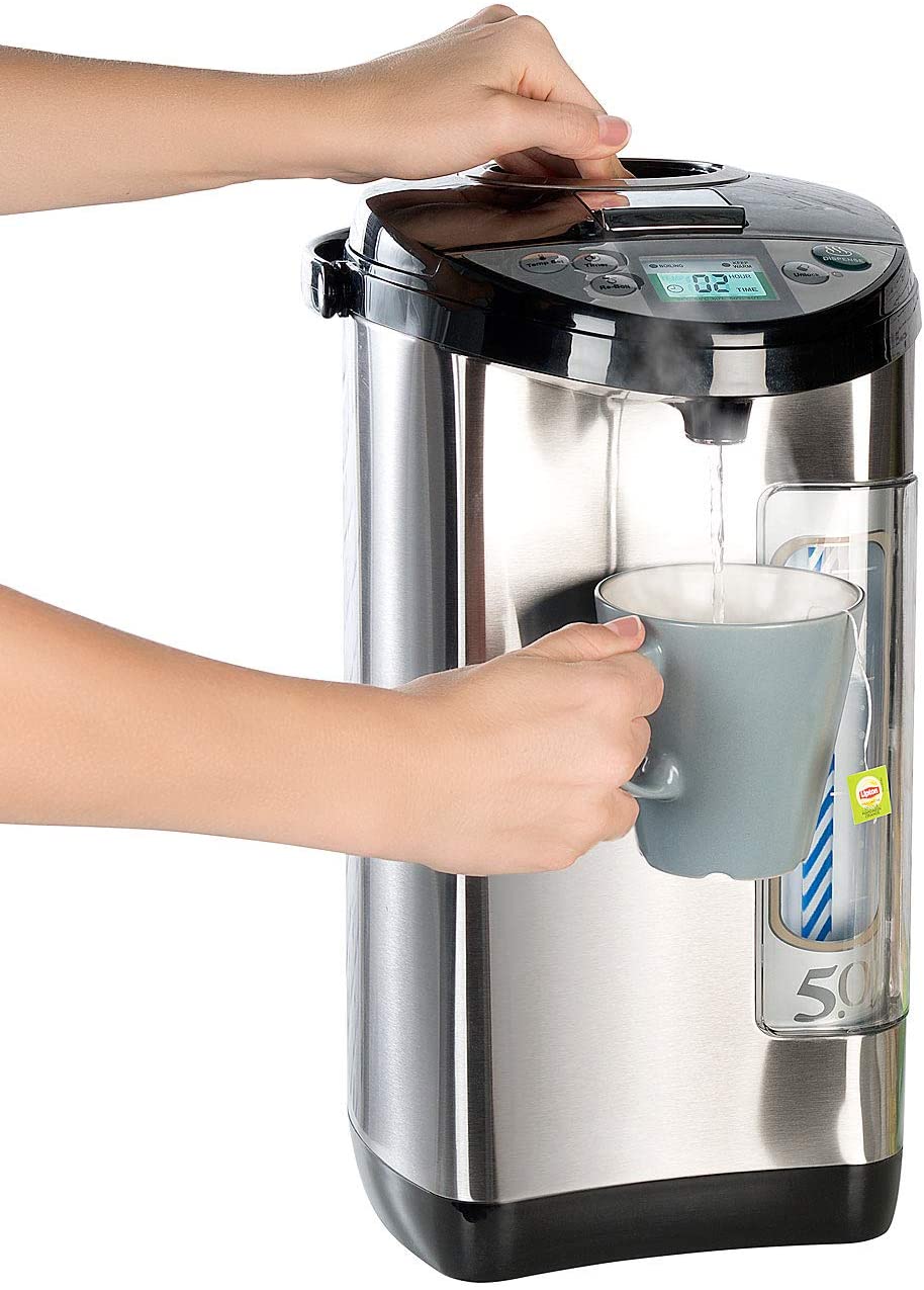Rosenstein & Söhne Water heater: hot water dispenser, 5 litre water tank, 5 temperature settings, 1200 watts (kettle thermopot)