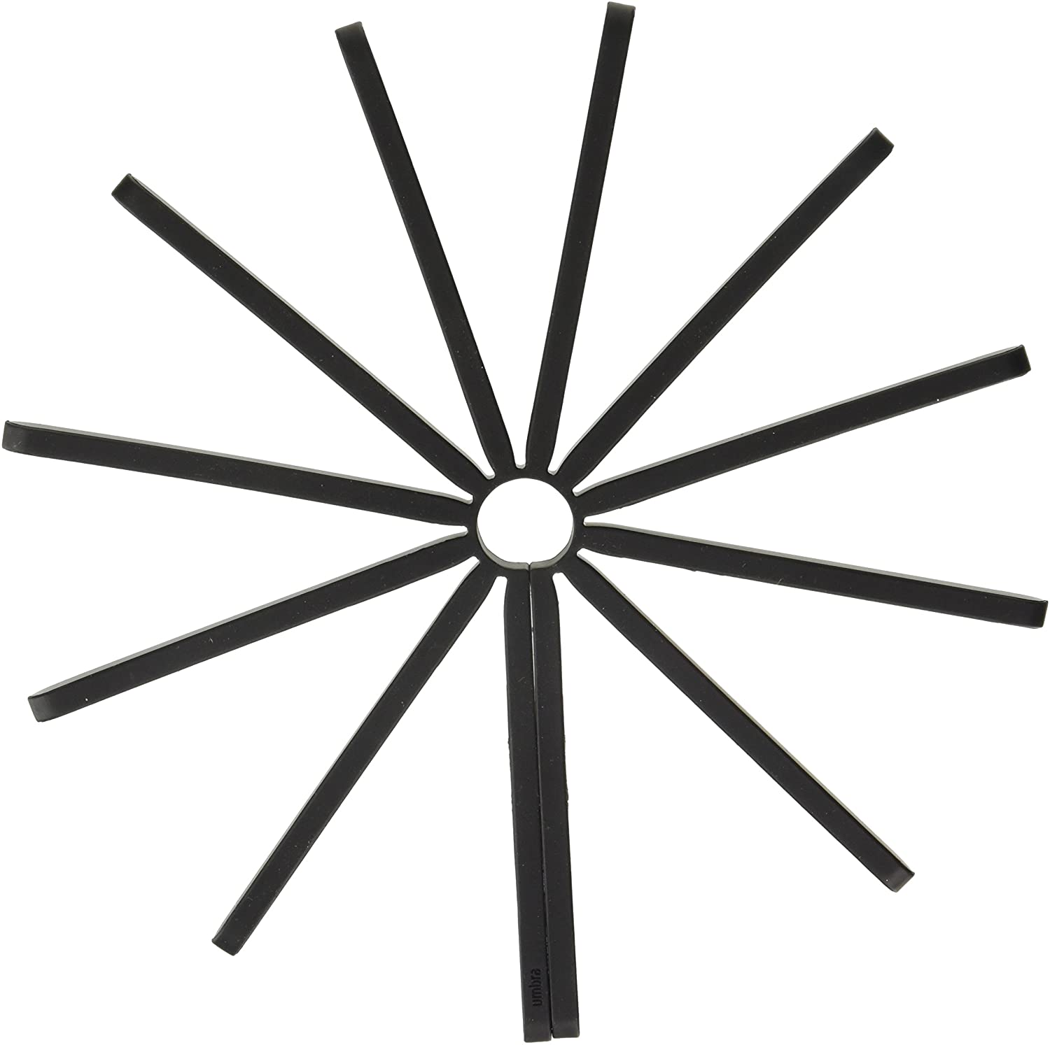 Umbra Fanfare Silicone Trivet, Black, 15.5 x 11.6 x 2.5 cm 8 Units