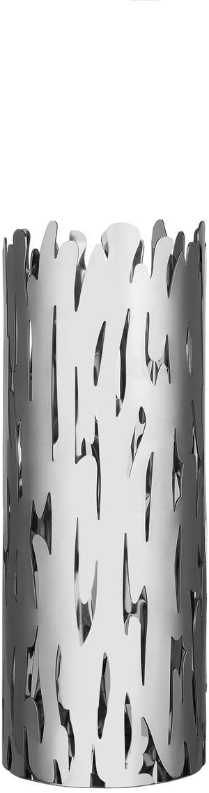 Alessi Bark Vase Container: Glass Vase: Stainless Steel Conical Bark
