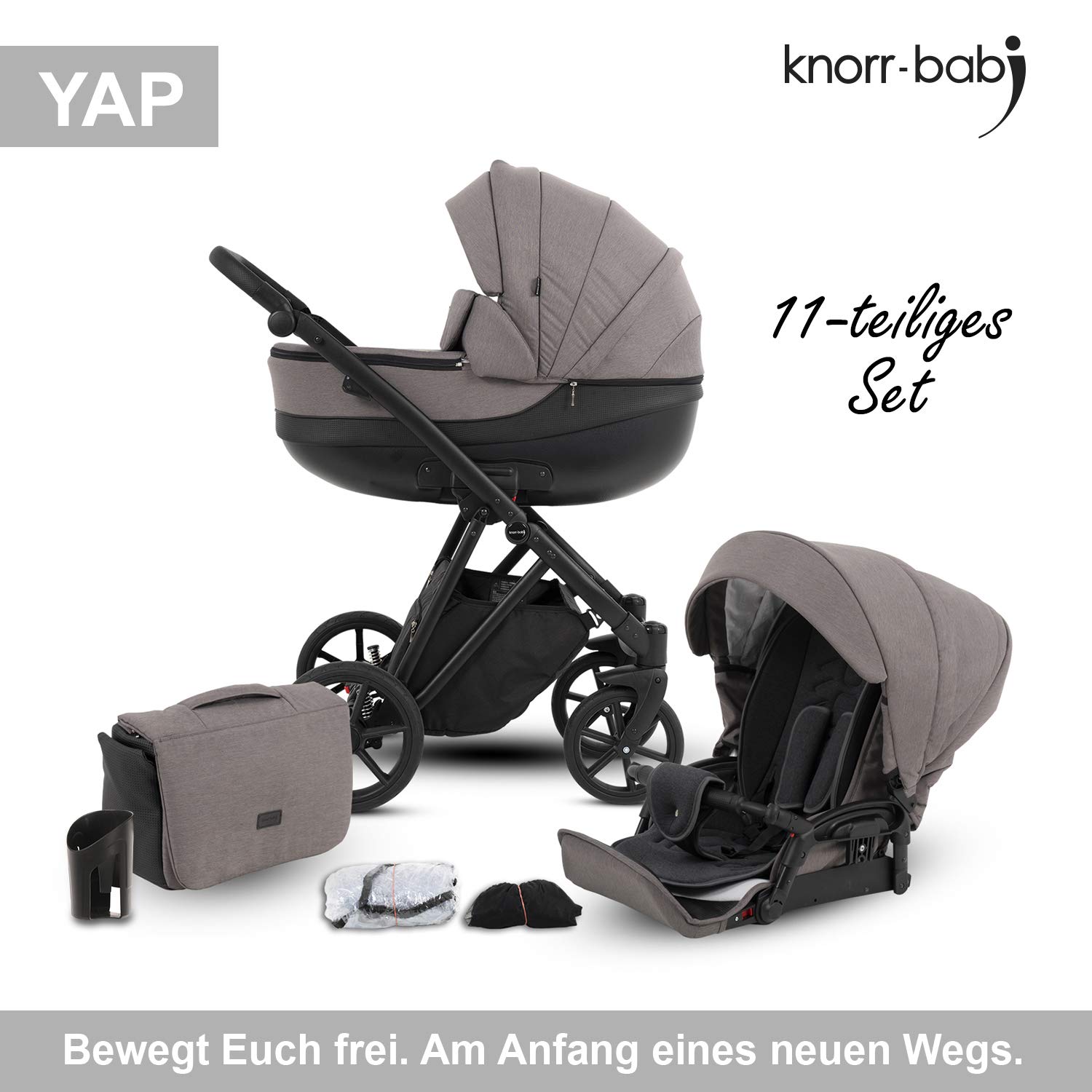 Knorr-Baby YAP Combination Pushchair taupe
