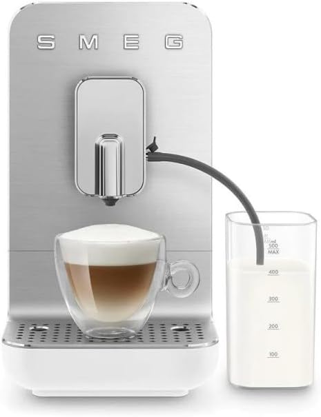 Smeg BCC13WHMEU Espresso Machine with Milk Function Matte White with Stainless Steel