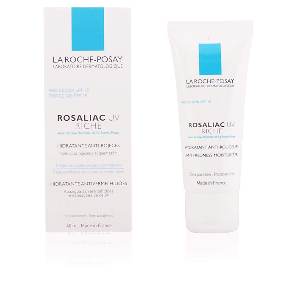 LA ROCHE-POSAY Rosaliac UV Riche - For Dry and Sensitive Skin - Redness Concealing Day Cream with SPF 15 - 40 ml