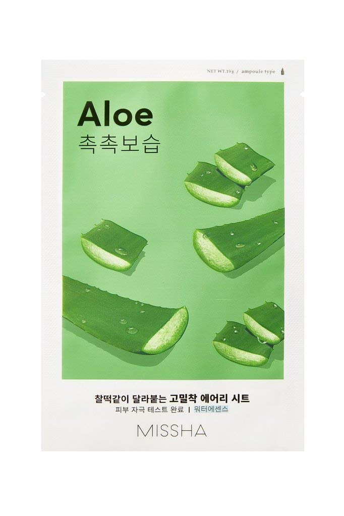 MISSHA Pure Source Cell Sheet Mask Aloe Vera Face Mask Korean Cosmetics Pack of 10