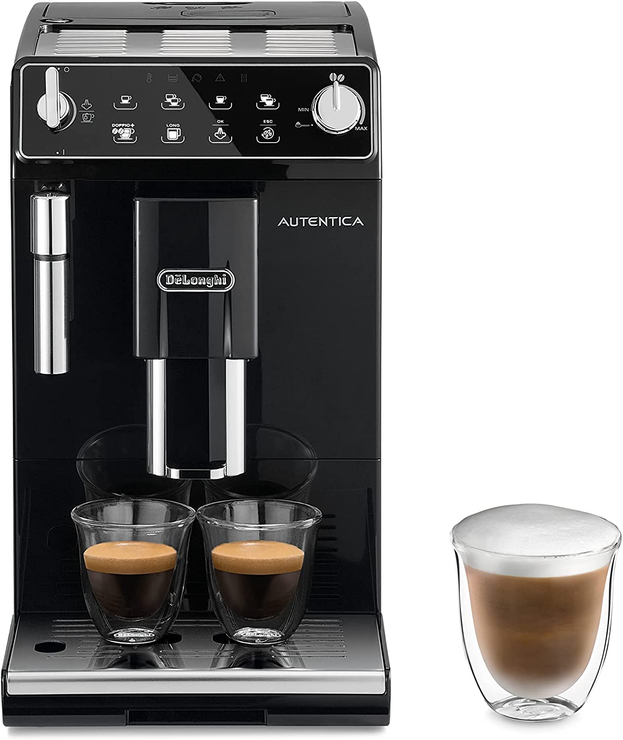 DeLonghi De’Longhi ETAM 29.510.B Autentica Fully Automatic Coffee Machine (Steam Nozzle), Black