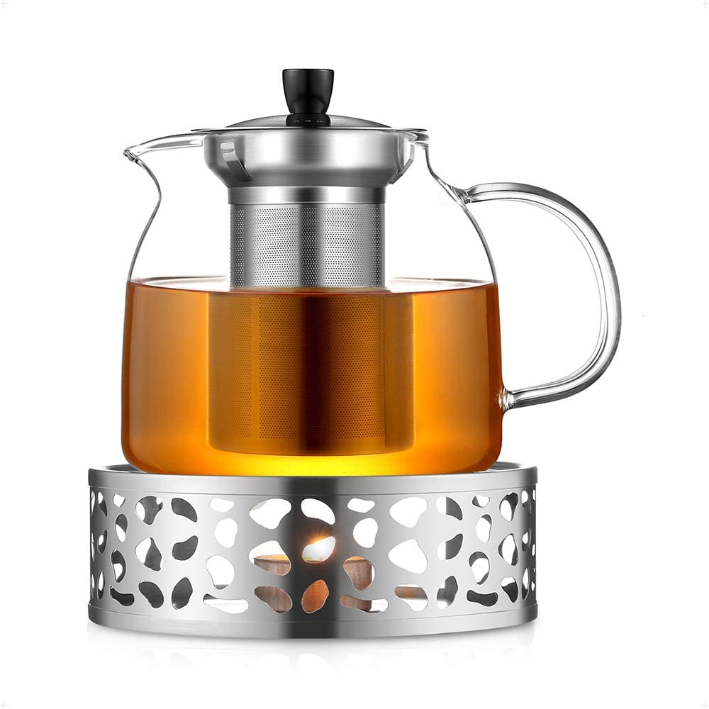 ecooe Glass Teapot with Removable Stainless Steel Filter