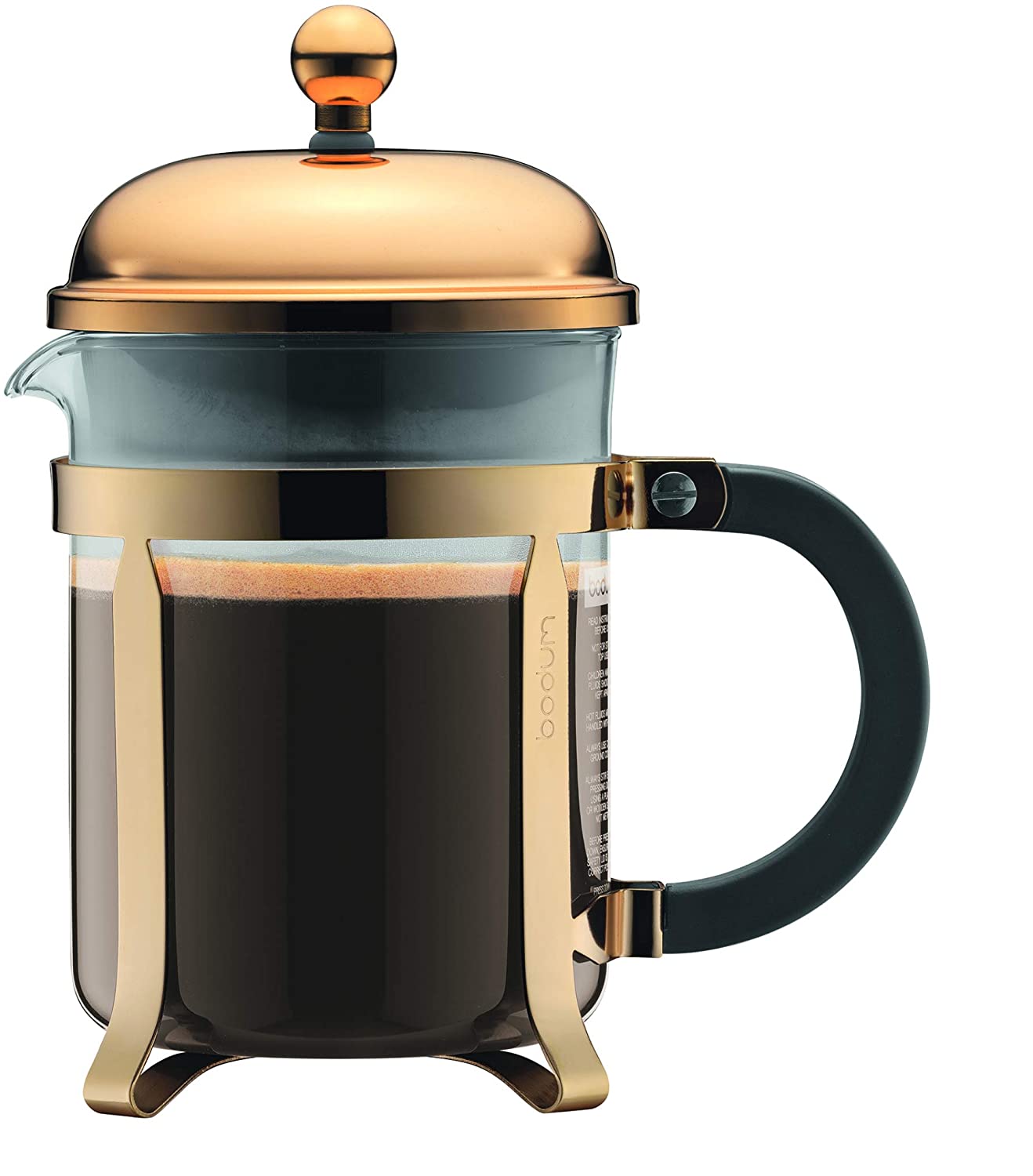 Bodum 11813-17 CHAMBORD Coffee Maker 4 Cups 0.5 L Stainless Steel Borosilic