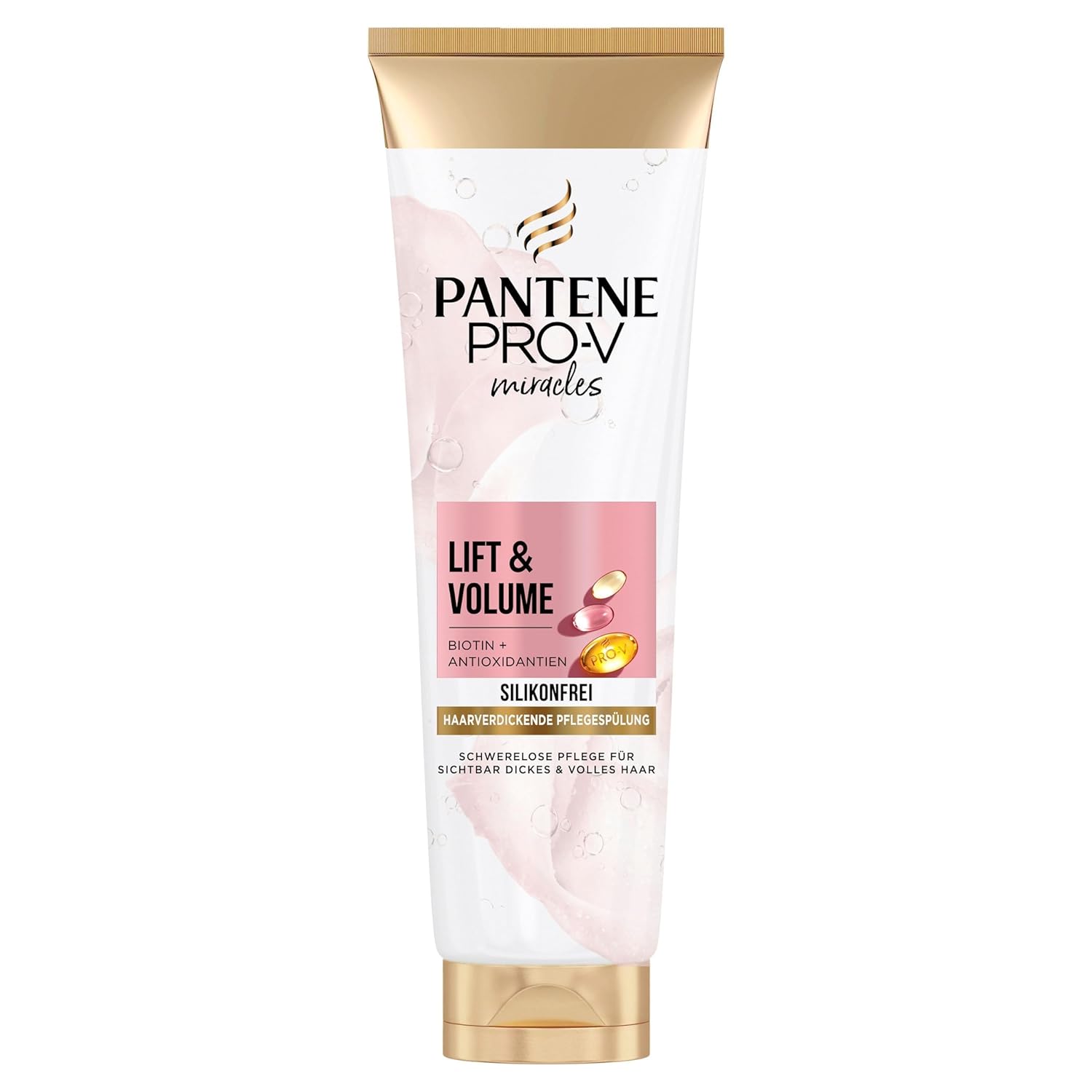 Pantene Pro-V Lift & Volume Hair Thicking Conditioner with Biotin, Silicone-Free, 160 ml, Pro-V Miracles Conditioner, Enriched with Antioxidants, Visibly Thicker and Fuller Hair