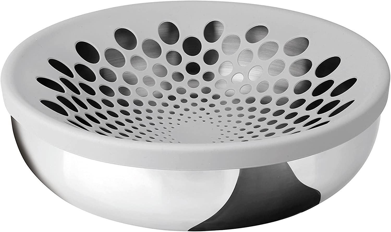 Puresigns Air Fruit Bowl – polished stainless steel, Height 10 cm; Colour: Silver – 4013412