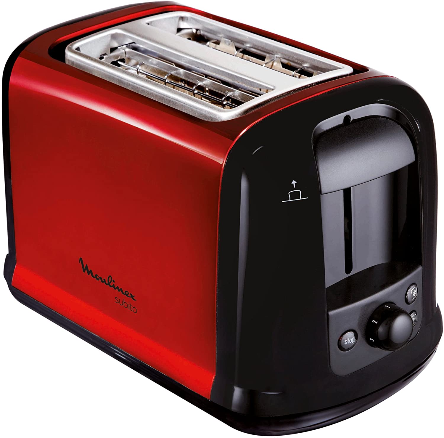 Moulinex Subito LT261D - toaster - red metallic/black
