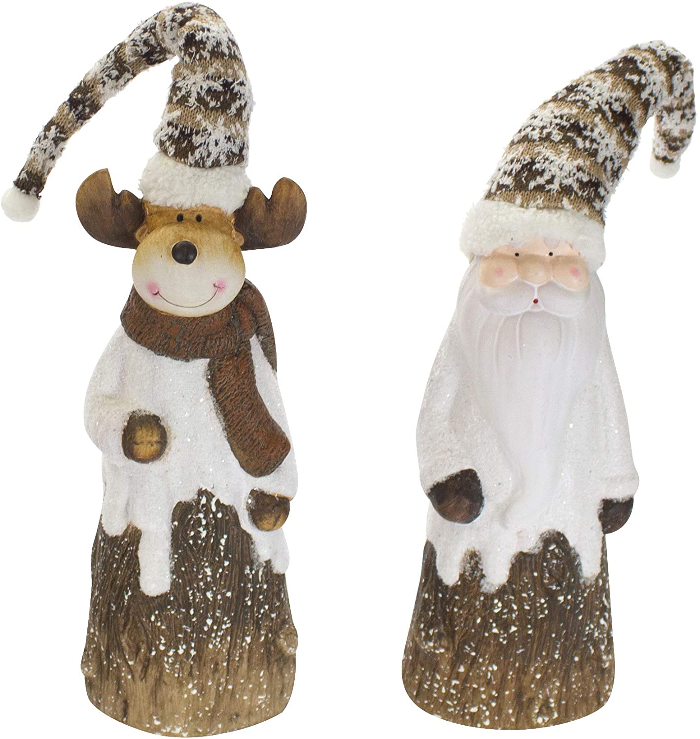 Decorative Christmas Figurine with Fabric Hat