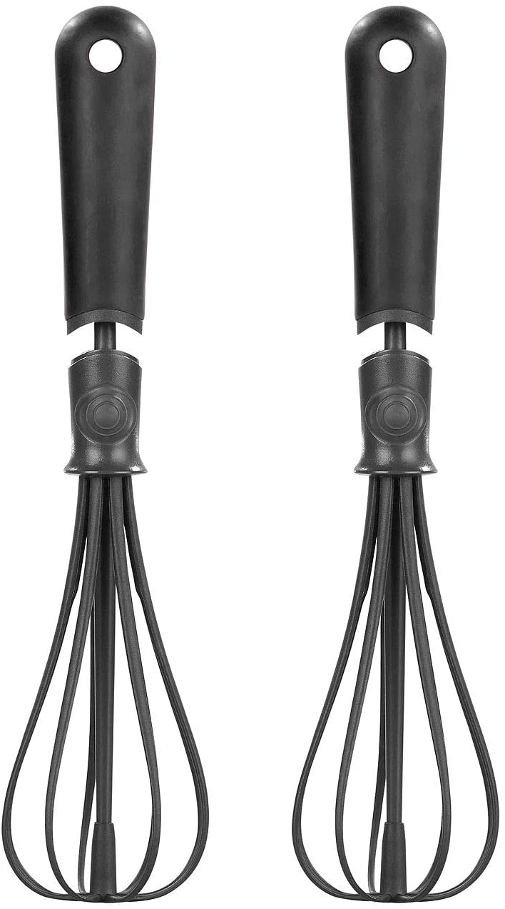 Rosenstein & Söhne Set of 2 flexible whisks, adjustable width (hand whisk)