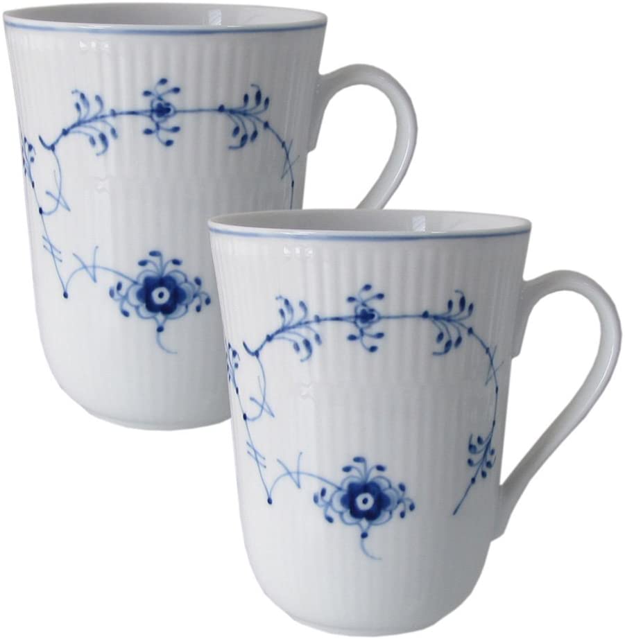 Royal Copenhagen Blue Fluted Plain Mug 2-Pack