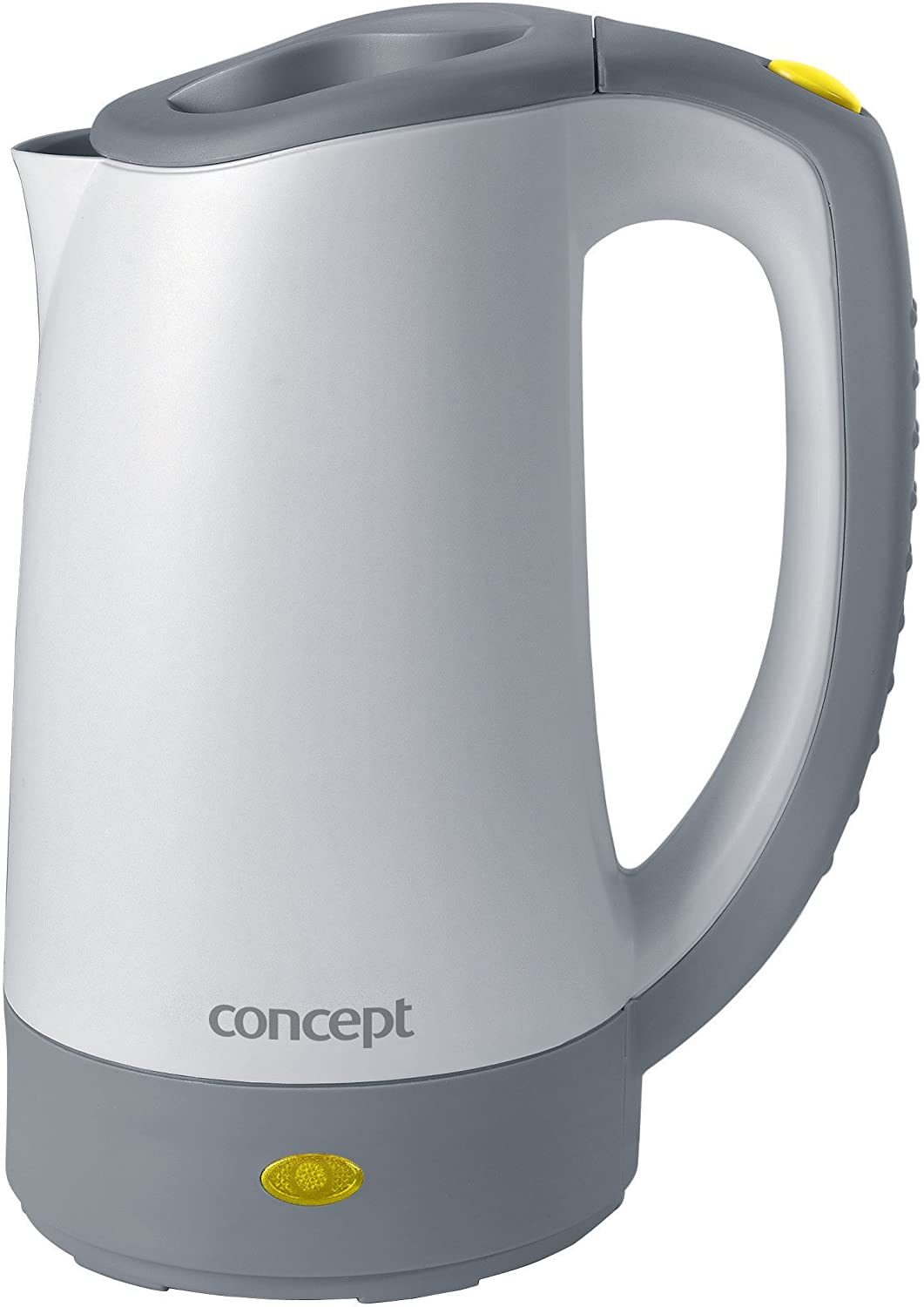 Concept Household Devices RK7010 Plastic Kettle With 2 Cups, 110 – 240 V; Plastic; Automatic Transformnverts 0.4 Litre, 600 W, Grey/White