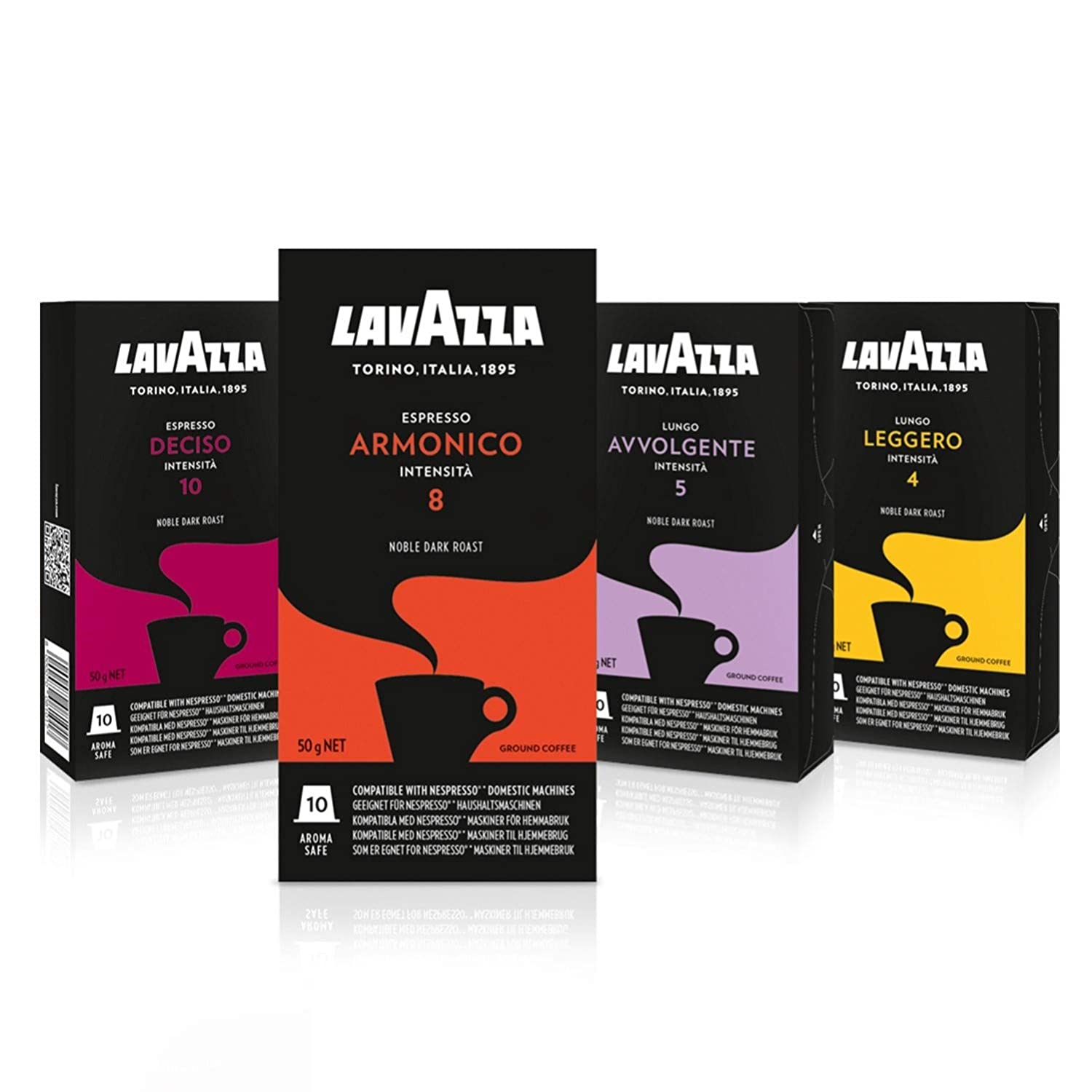 Lavazza pack 40 Kafeekapseln Nespresso kompatible: 10 Deciso, 10 Lungo Legg