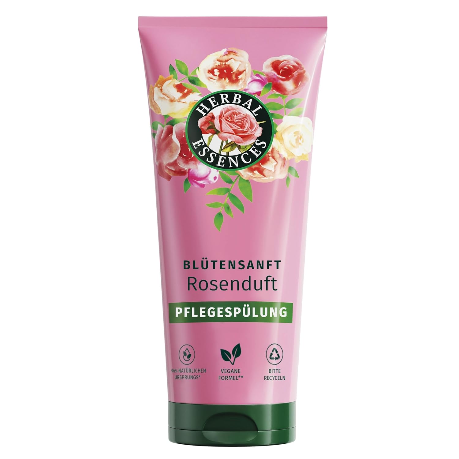 Herbal Essences Blumensanft Rose Fragrance Conditioner 250 ml From Dull Hair to Silky Shiny Hair, With Rose Essence, Ingredients of Natural Origin, Vegan