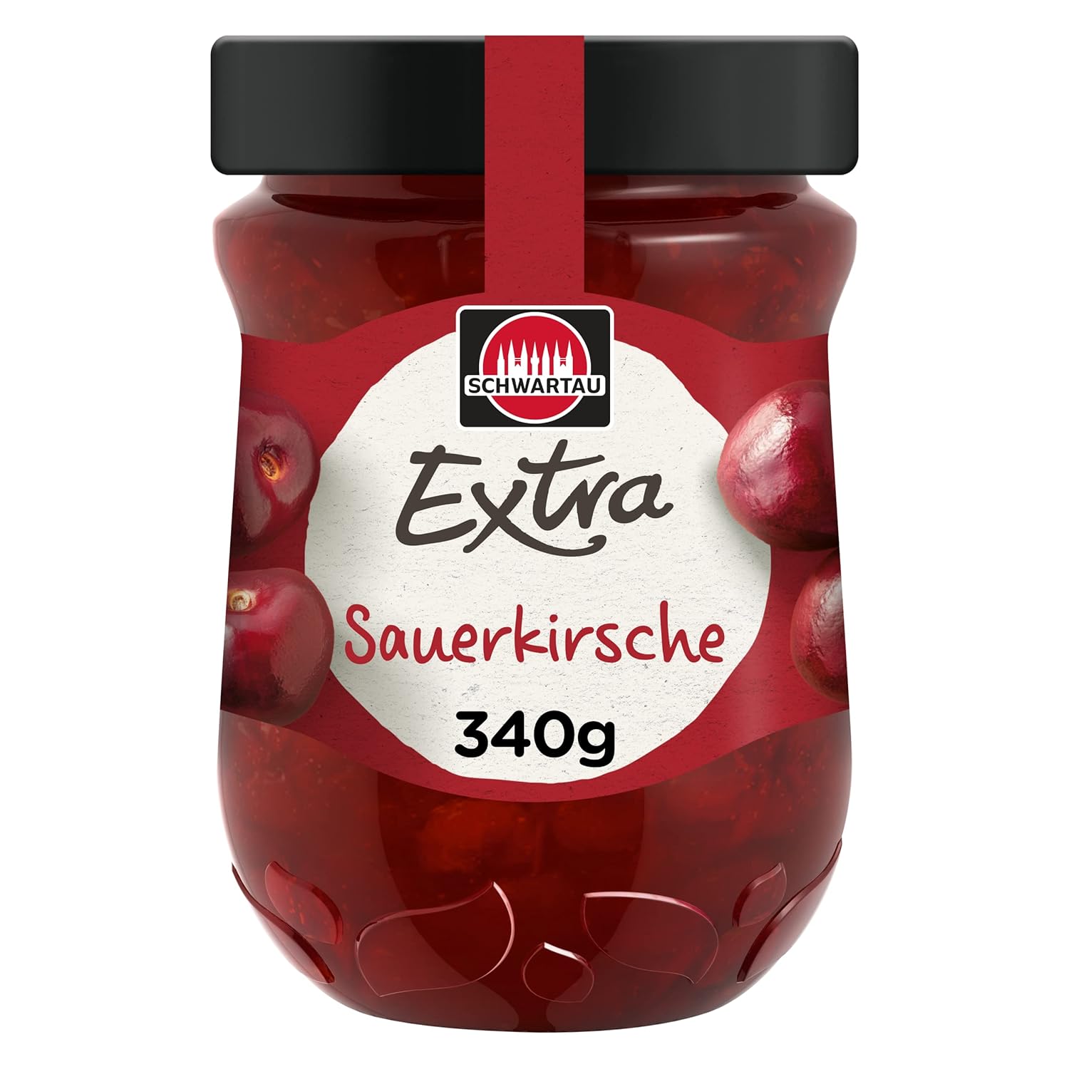 Schwartau Extra Sour Cherry, 340 g glass
